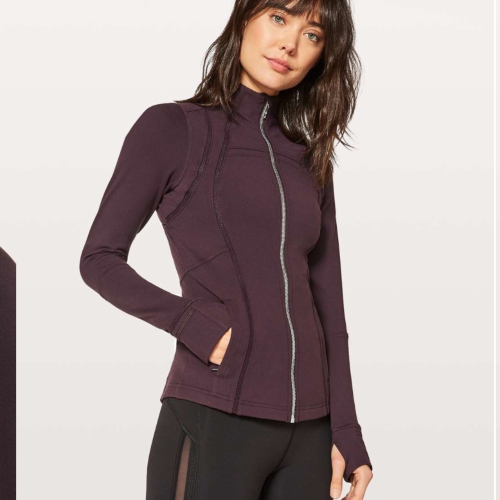 Lululemon Define Jacket Wing Mesh in Black Cherry